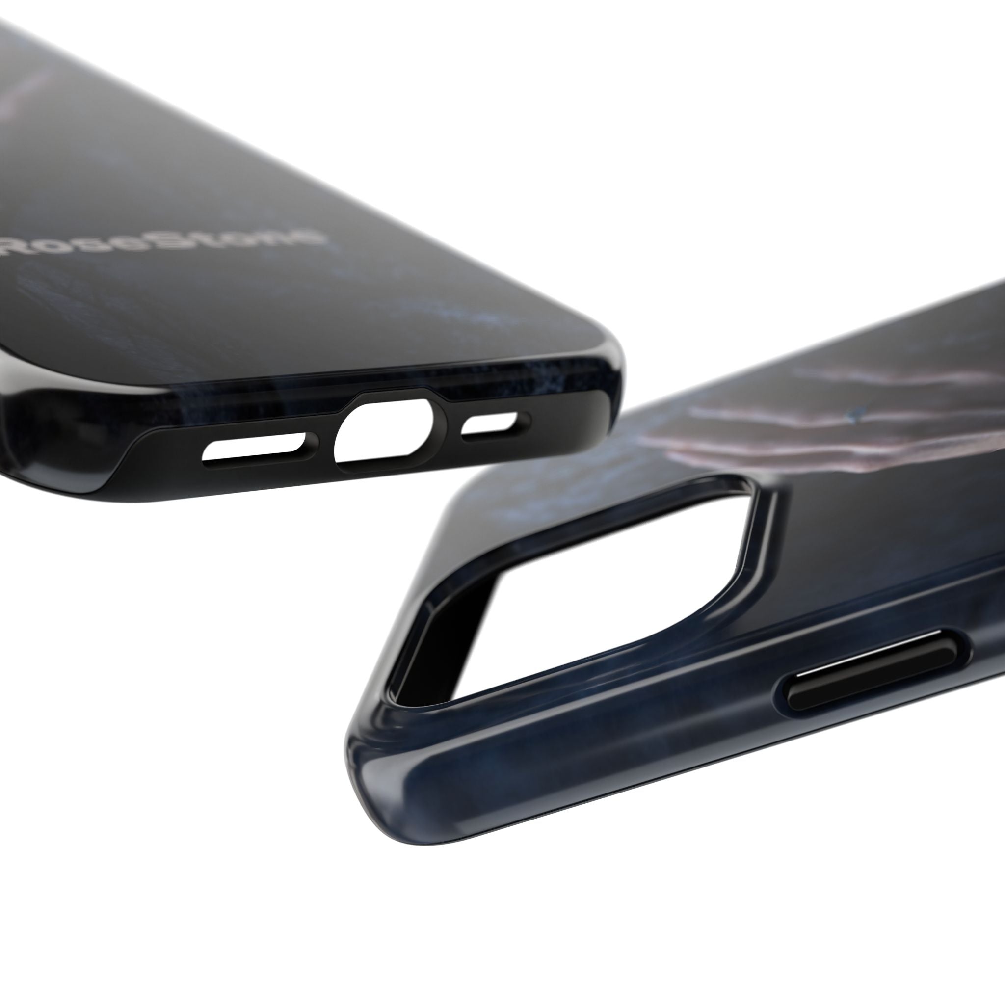 RoseStone Dark Aesthetic iPhone Case | Moody Hand on Stone Gothic Phone Case