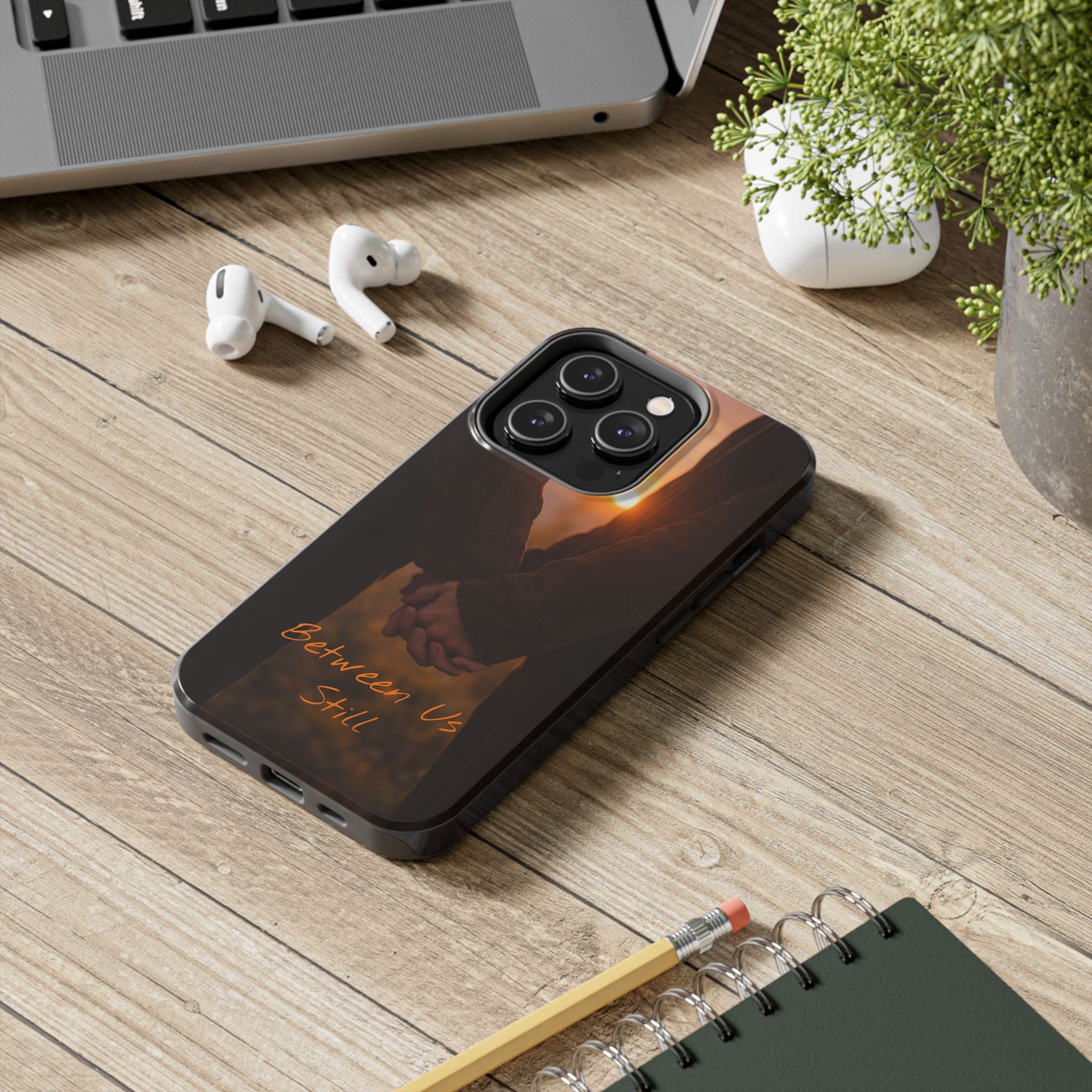 Couple Holding Hands Between Us Still Phone Case | Romantic Sunset Relationship