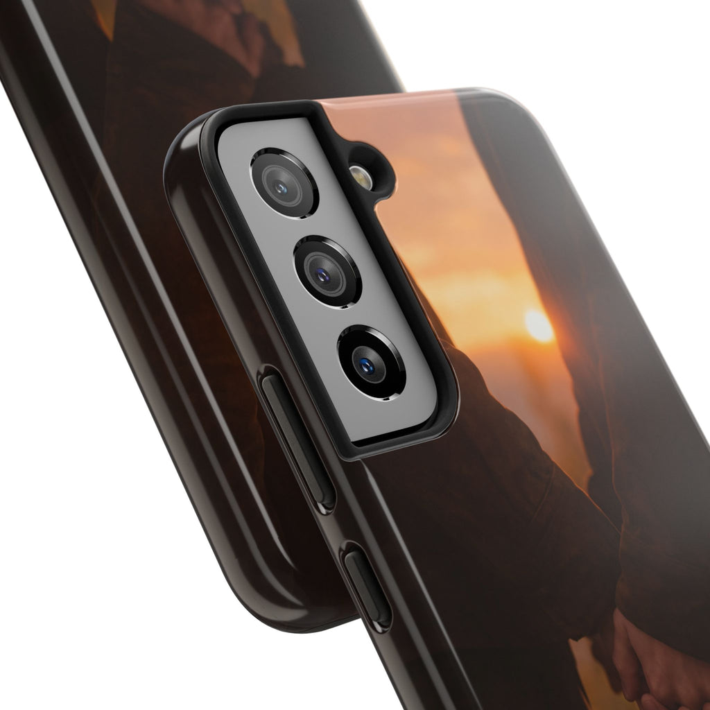 Couple Holding Hands Between Us Still Phone Case | Romantic Sunset Relationship