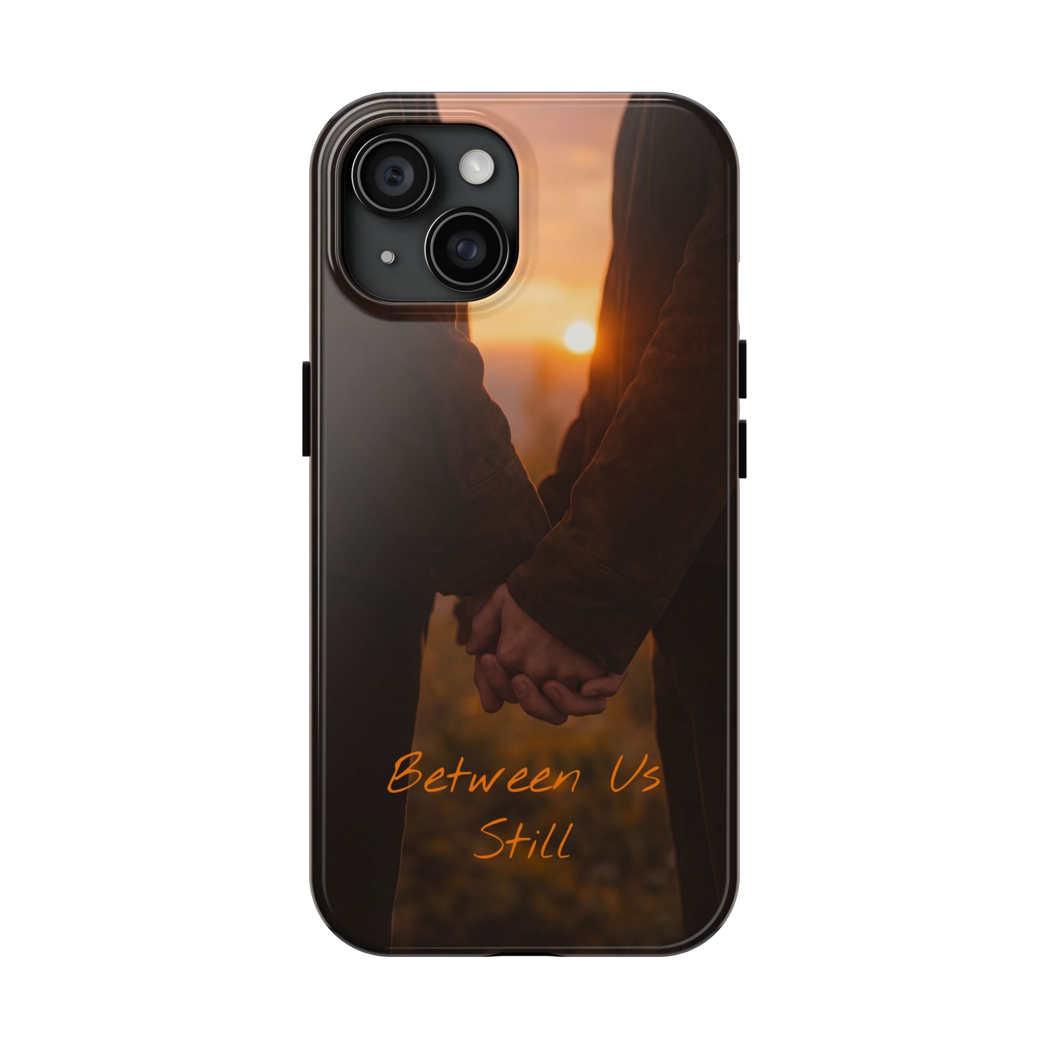 Couple Holding Hands Between Us Still Phone Case | Romantic Sunset Relationship