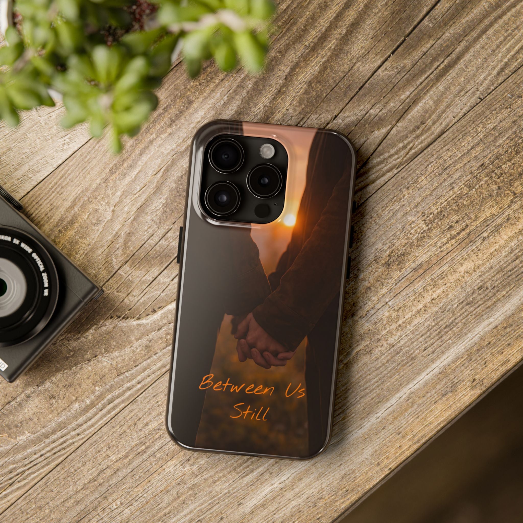 Couple Holding Hands Between Us Still Phone Case | Romantic Sunset Relationship