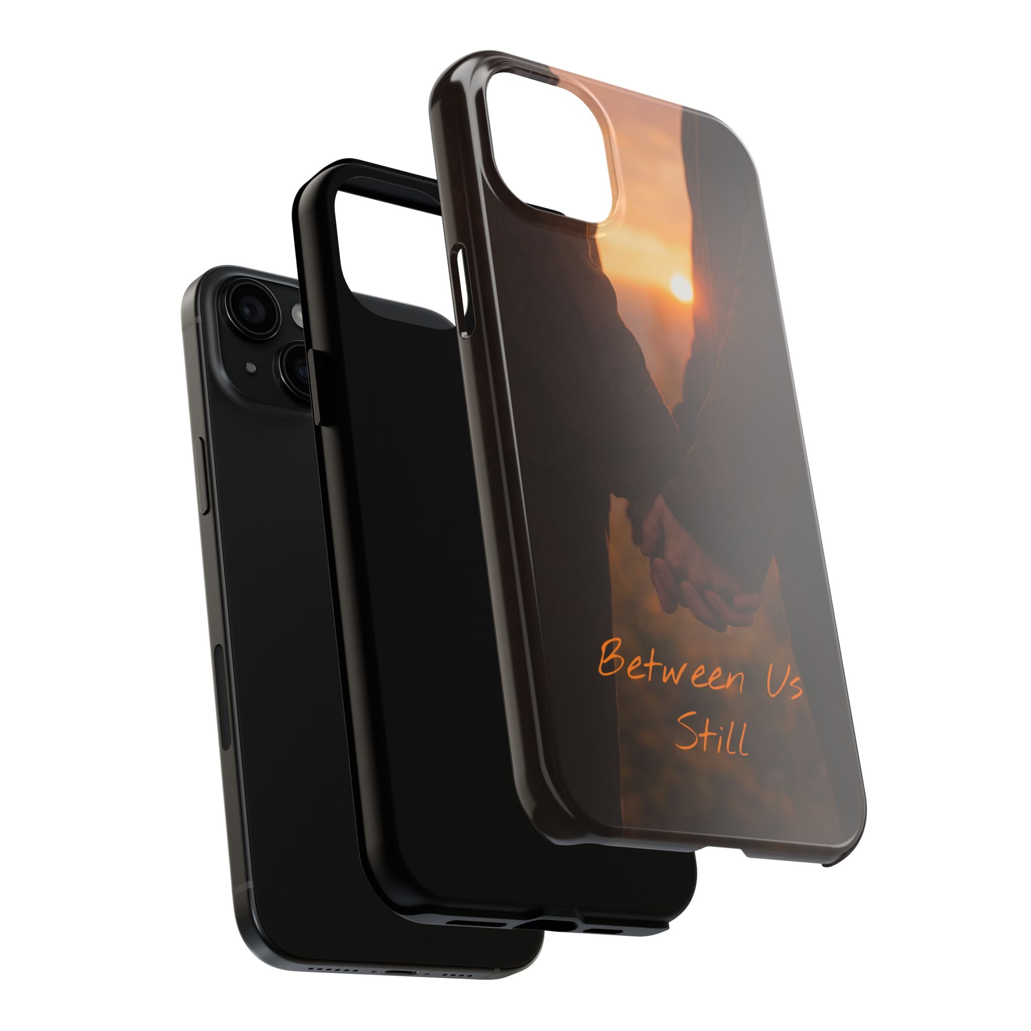 Couple Holding Hands Between Us Still Phone Case | Romantic Sunset Relationship