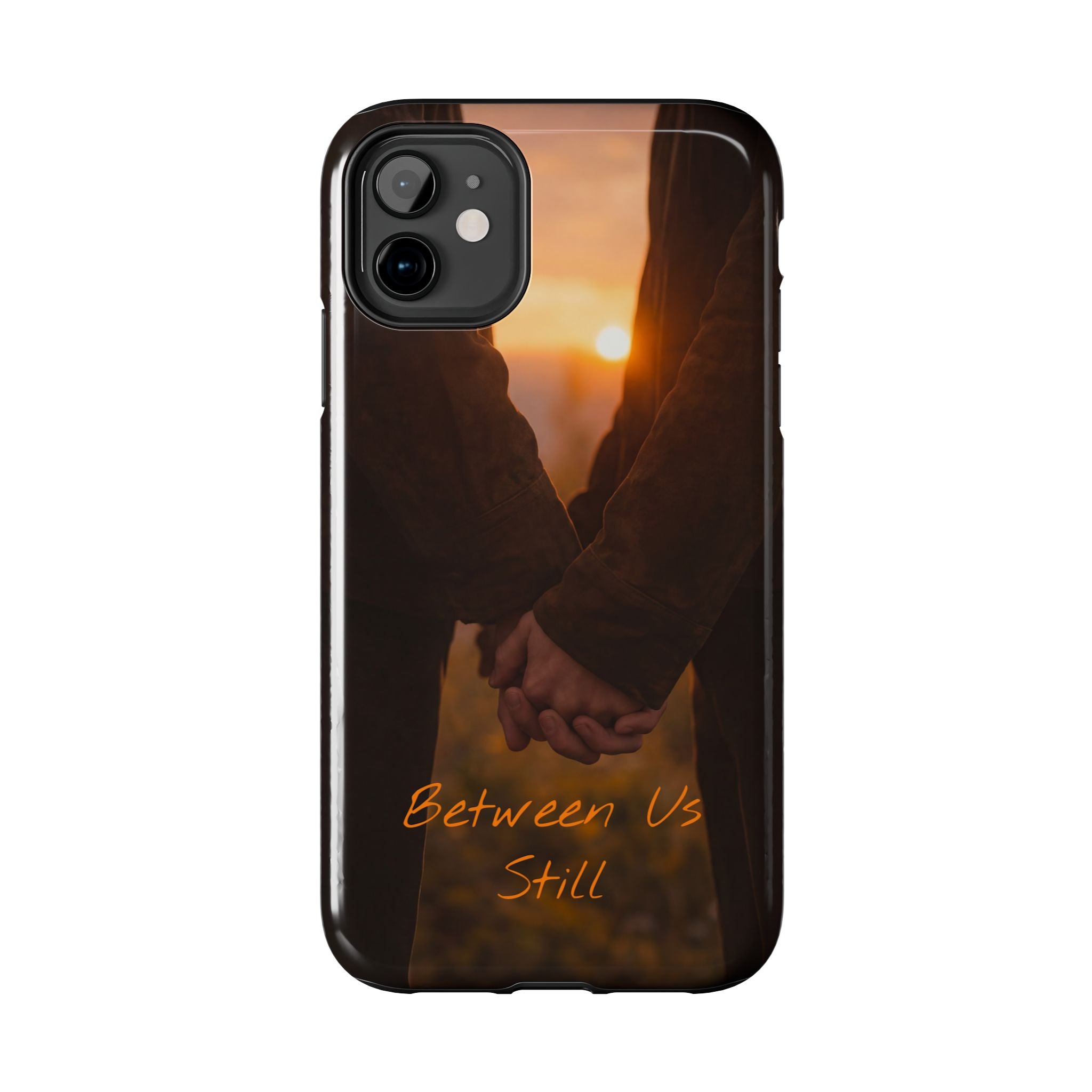 Couple Holding Hands Between Us Still Phone Case | Romantic Sunset Relationship