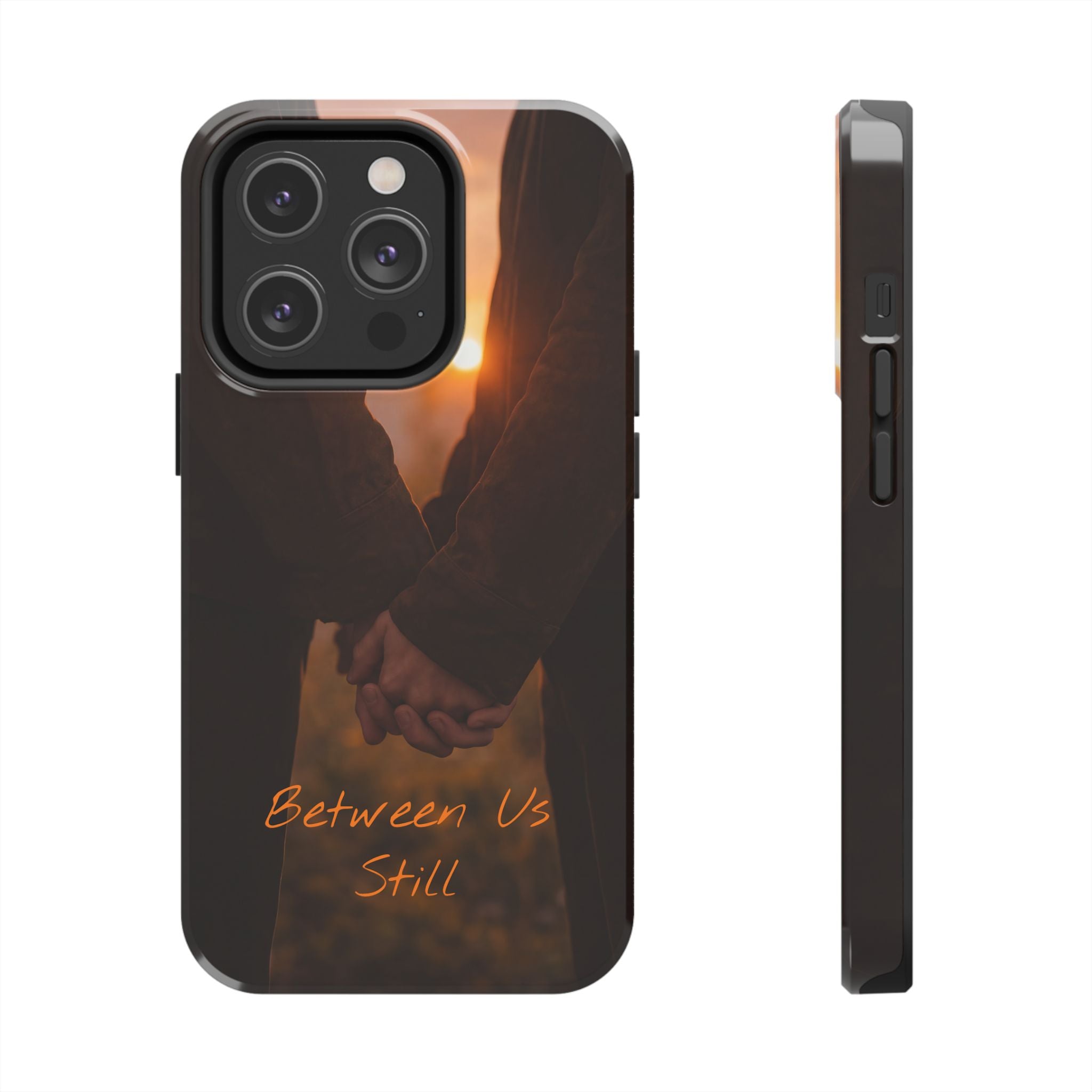 Couple Holding Hands Between Us Still Phone Case | Romantic Sunset Relationship