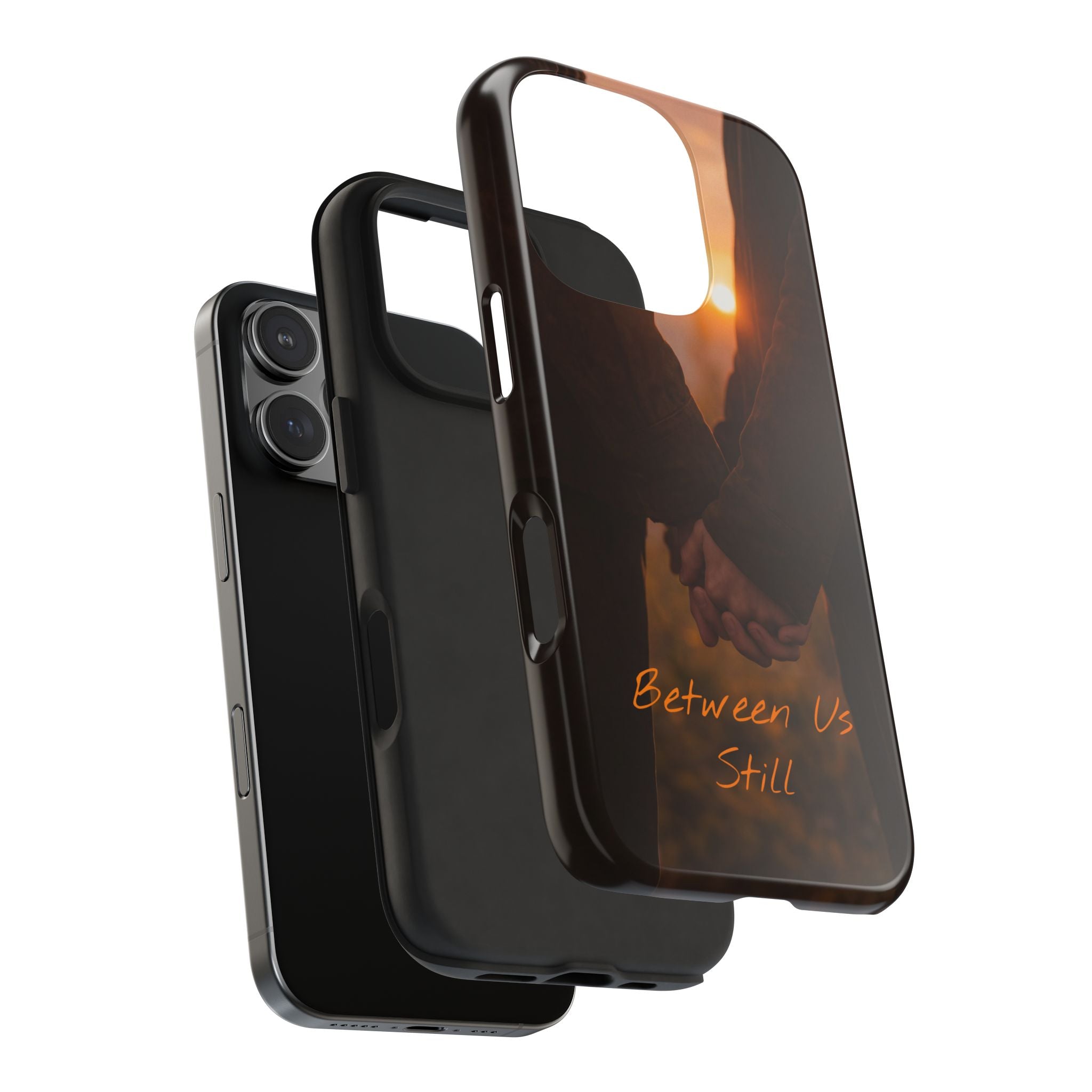 Couple Holding Hands Between Us Still Phone Case | Romantic Sunset Relationship