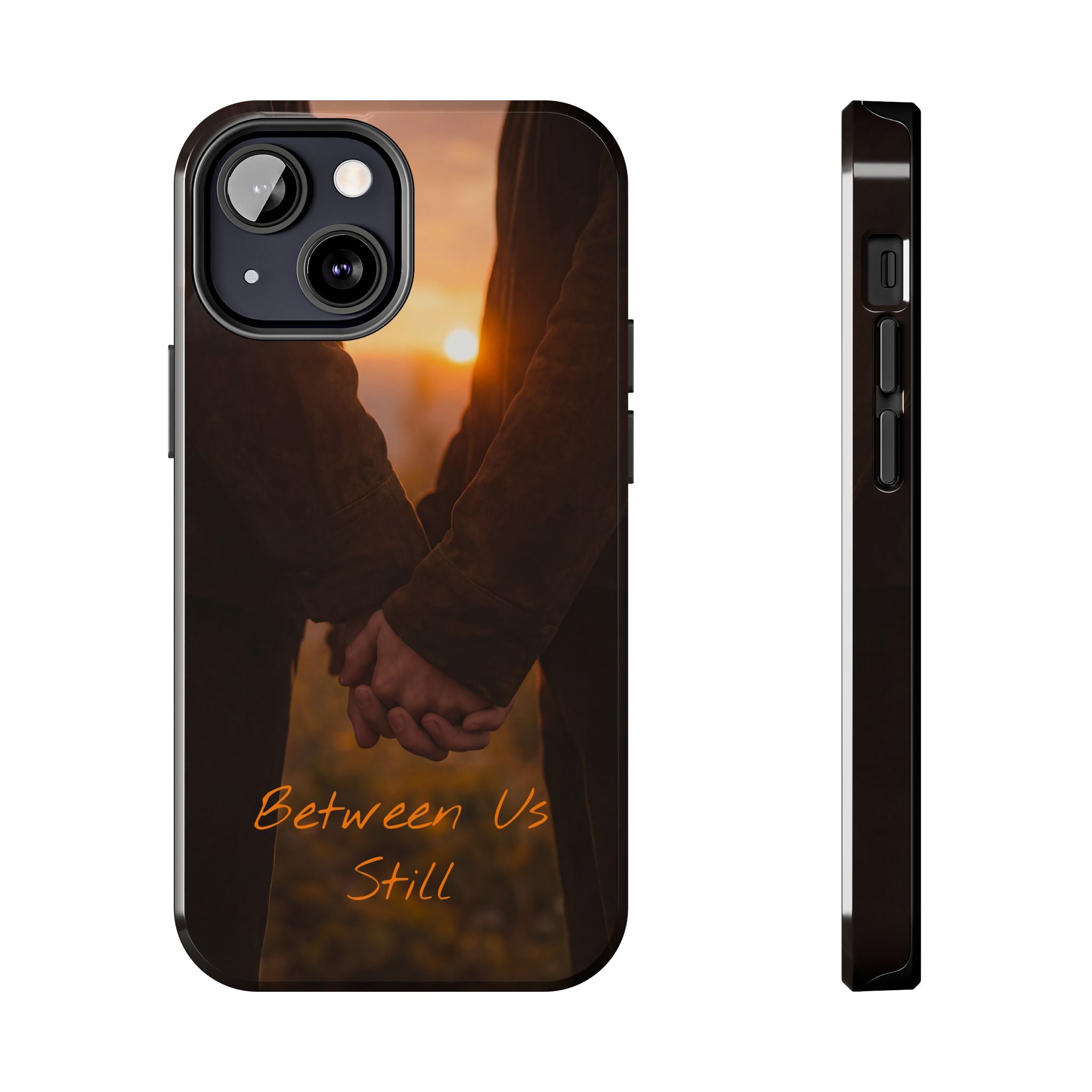 Couple Holding Hands Between Us Still Phone Case | Romantic Sunset Relationship