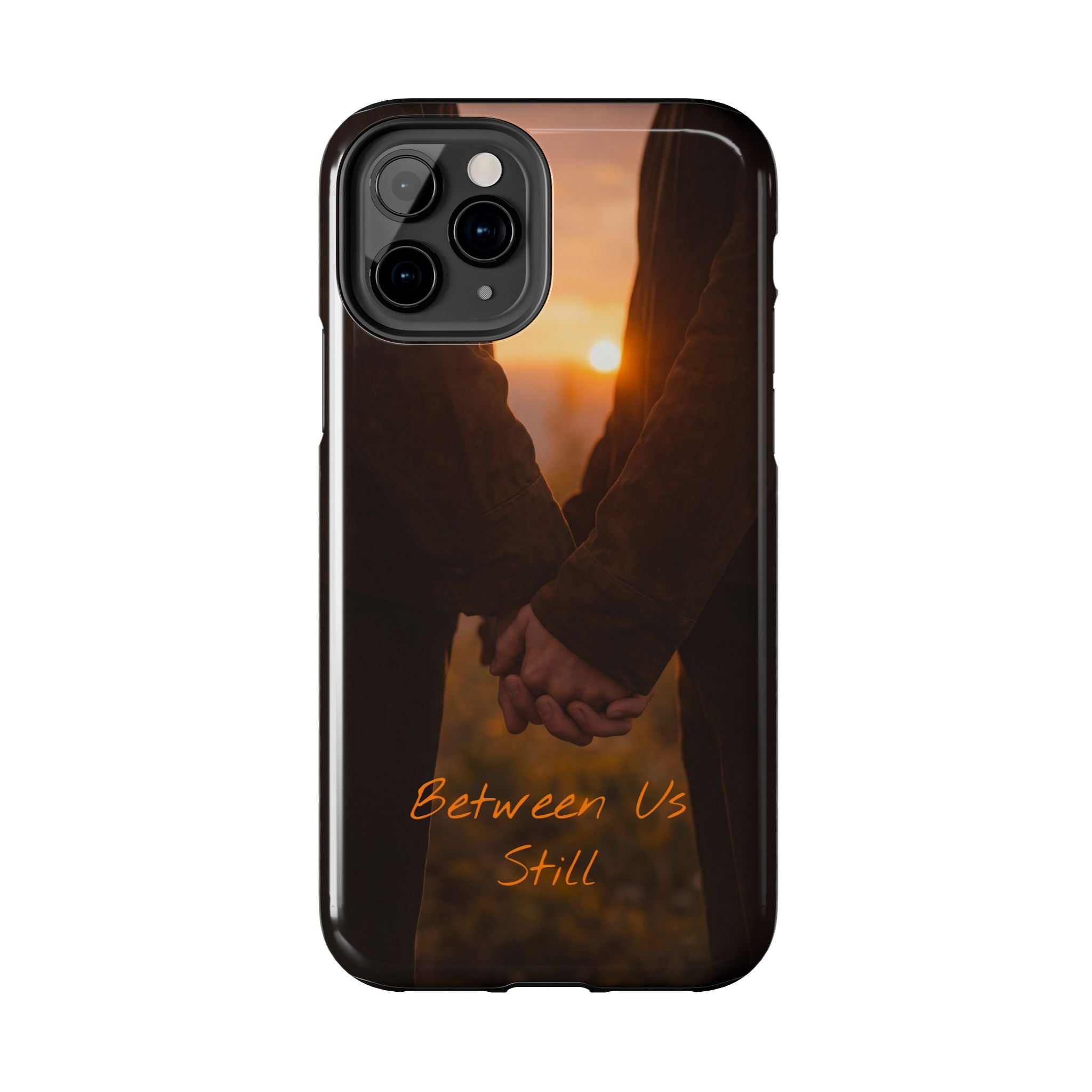 Couple Holding Hands Between Us Still Phone Case | Romantic Sunset Relationship