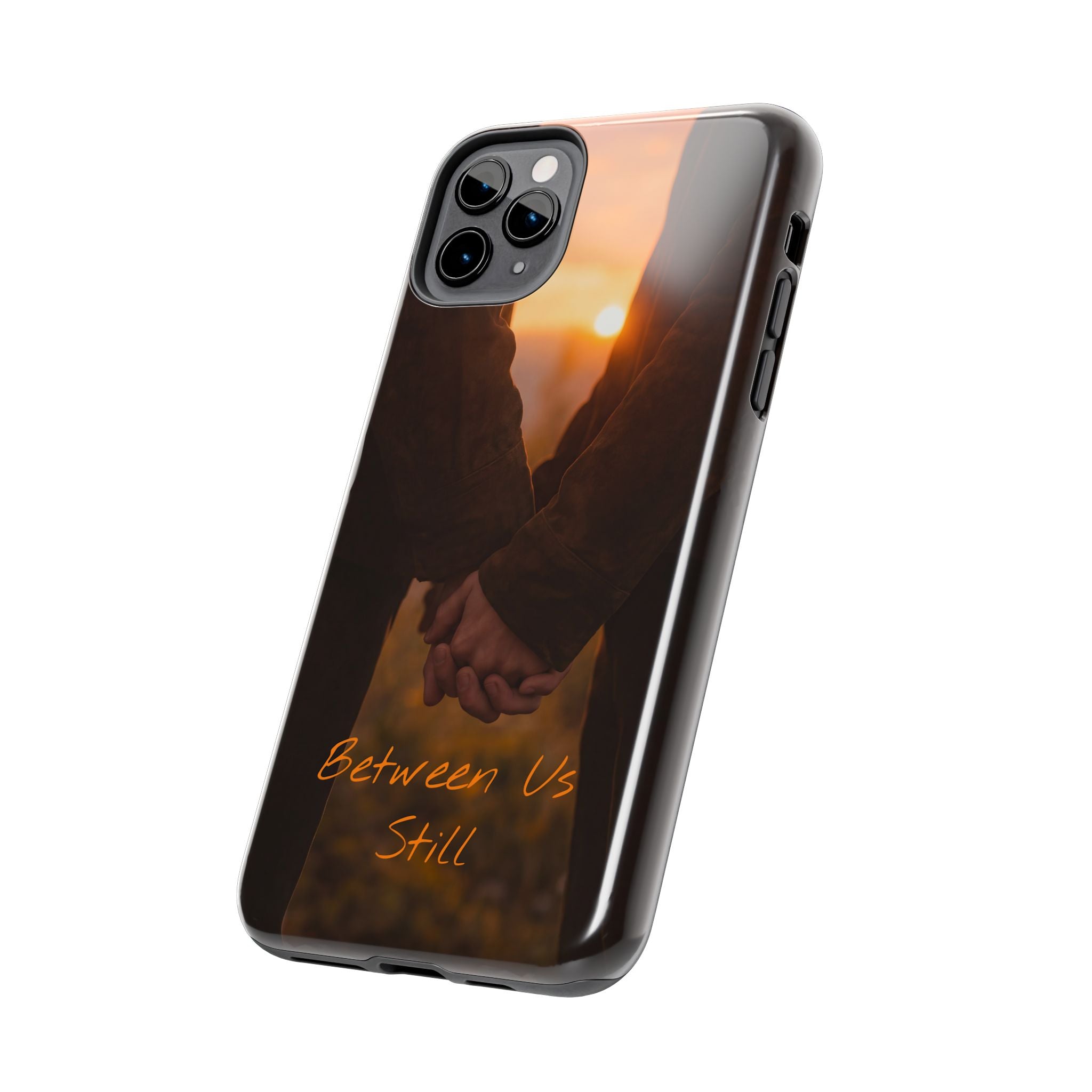 Couple Holding Hands Between Us Still Phone Case | Romantic Sunset Relationship