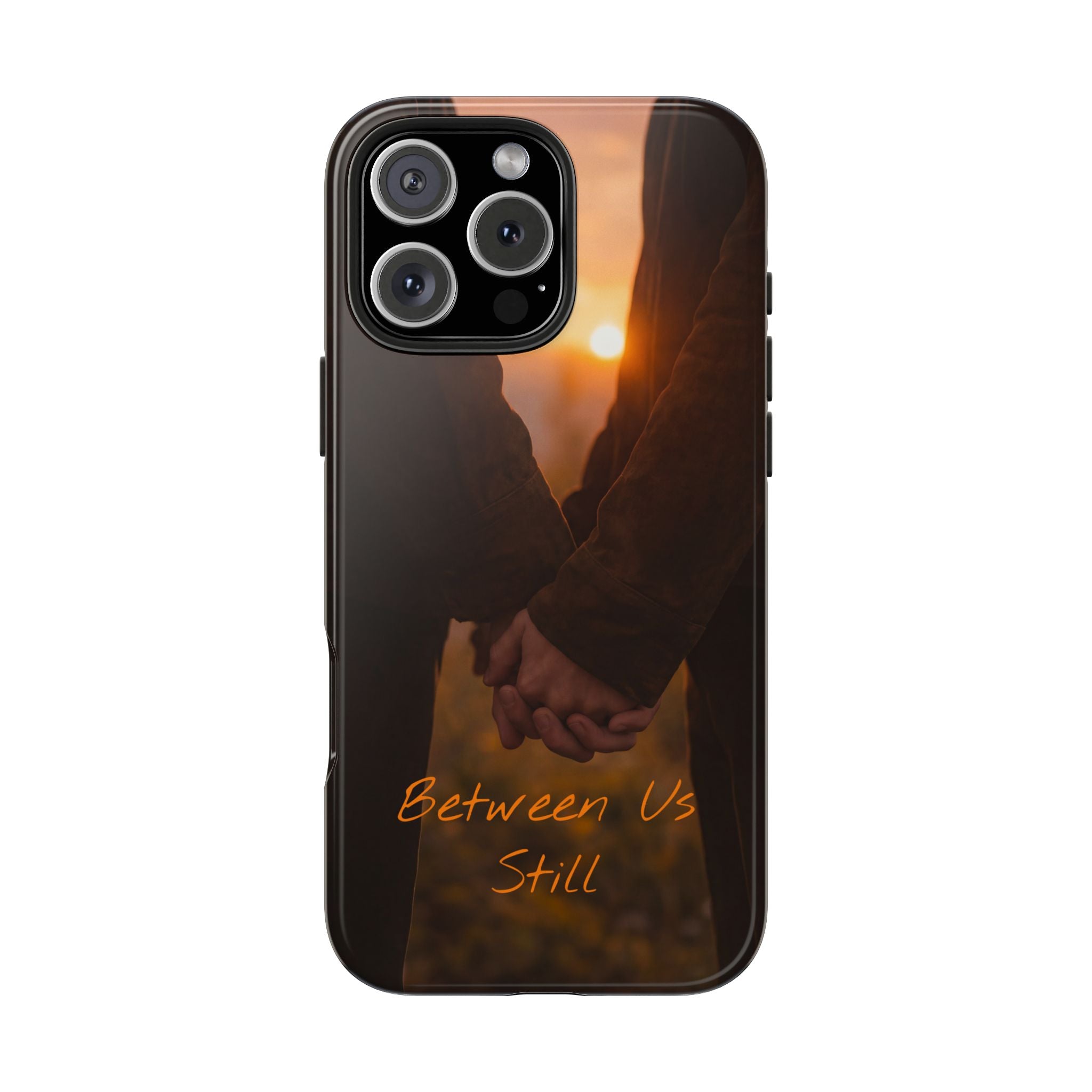 Couple Holding Hands Between Us Still Phone Case | Romantic Sunset Relationship