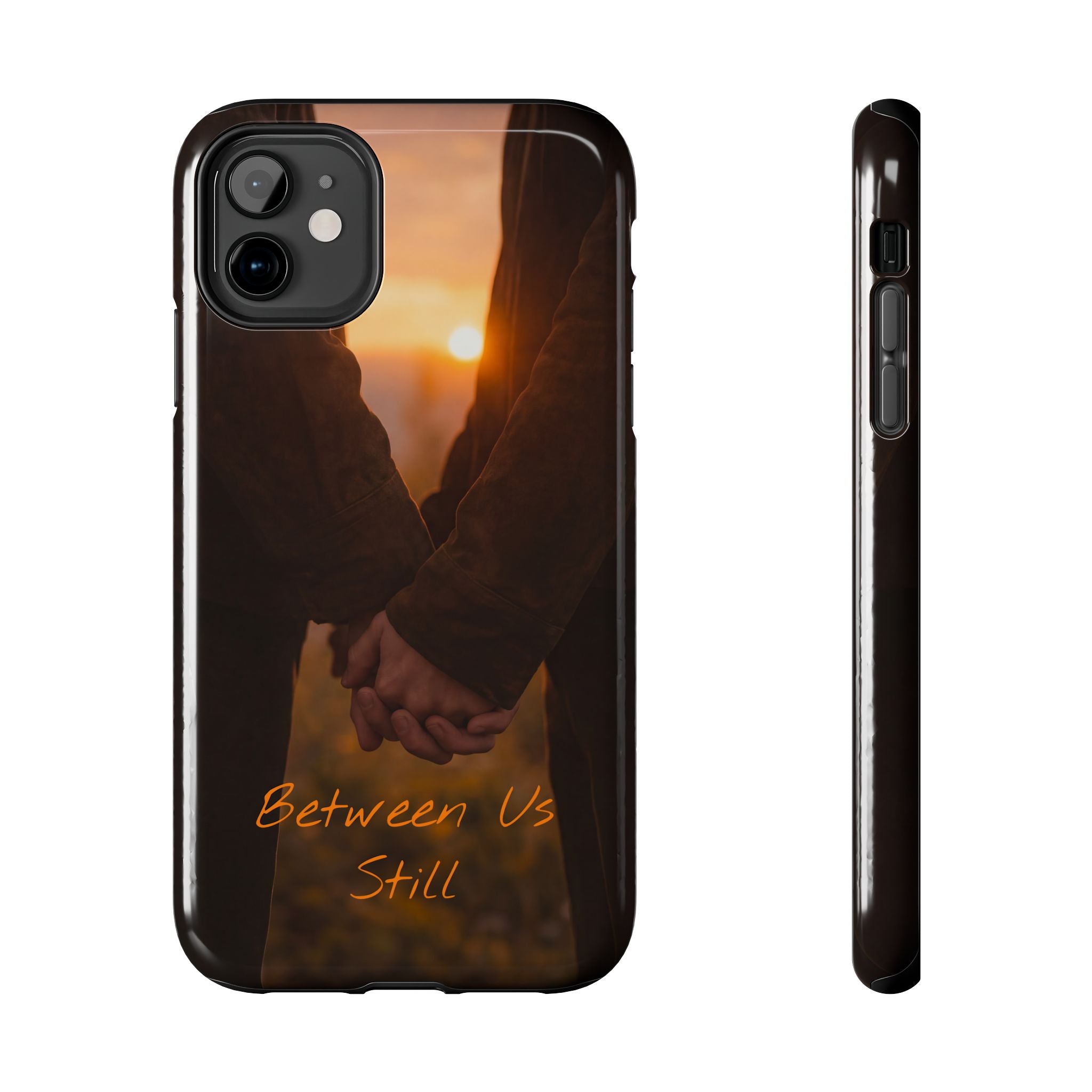 Couple Holding Hands Between Us Still Phone Case | Romantic Sunset Relationship