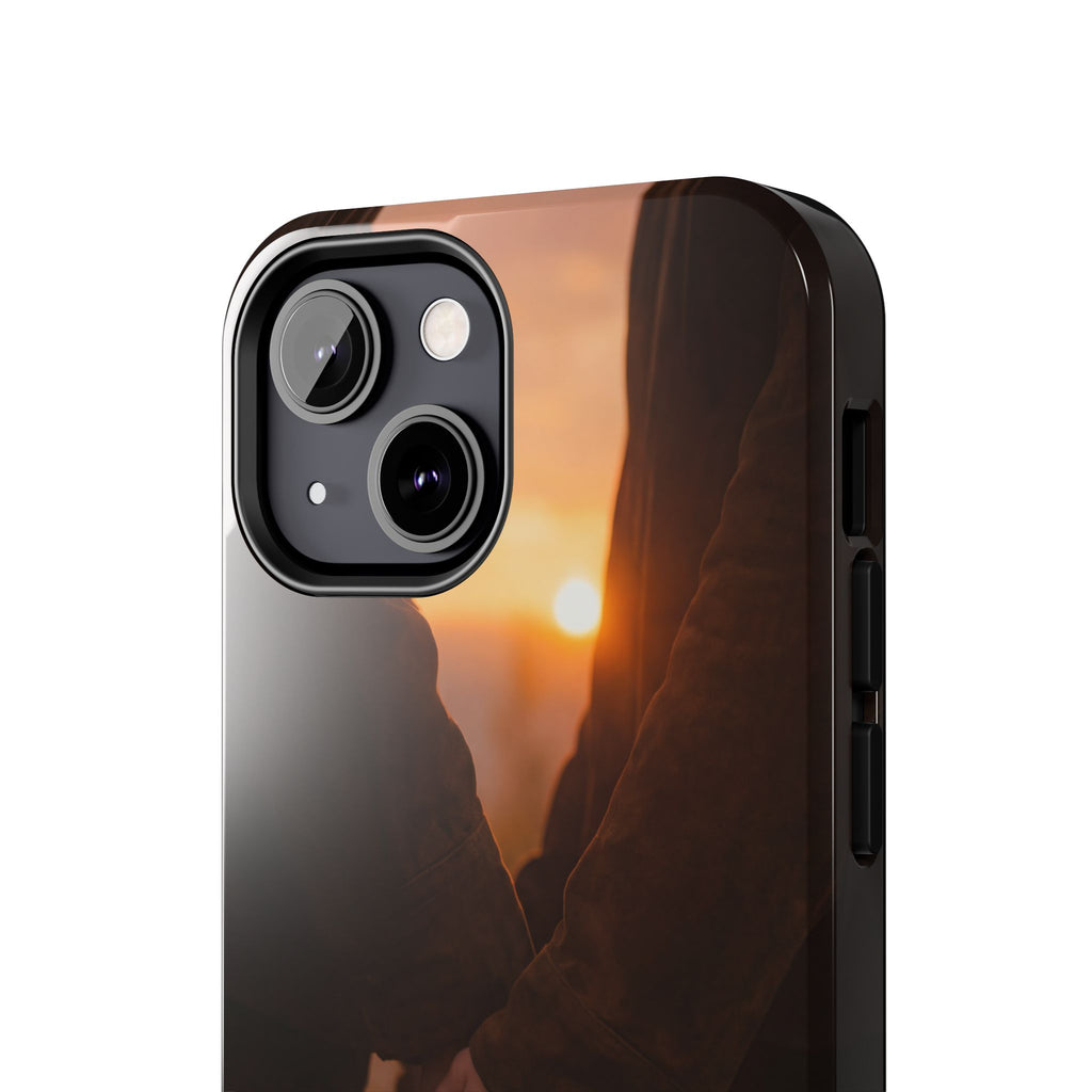 Couple Holding Hands Between Us Still Phone Case | Romantic Sunset Relationship