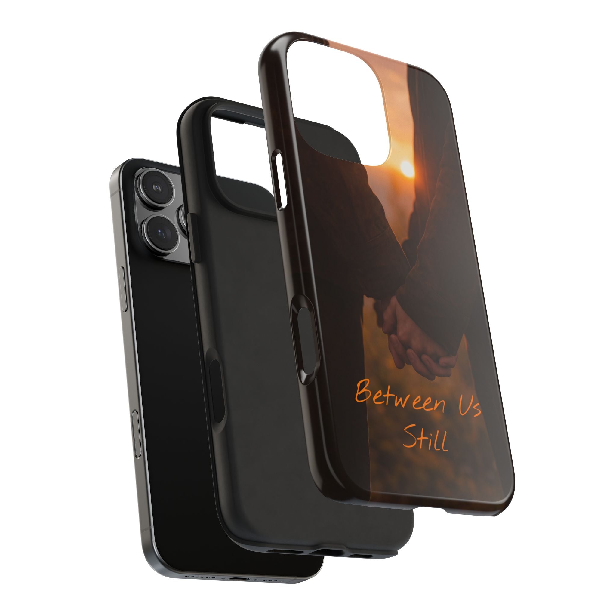 Couple Holding Hands Between Us Still Phone Case | Romantic Sunset Relationship