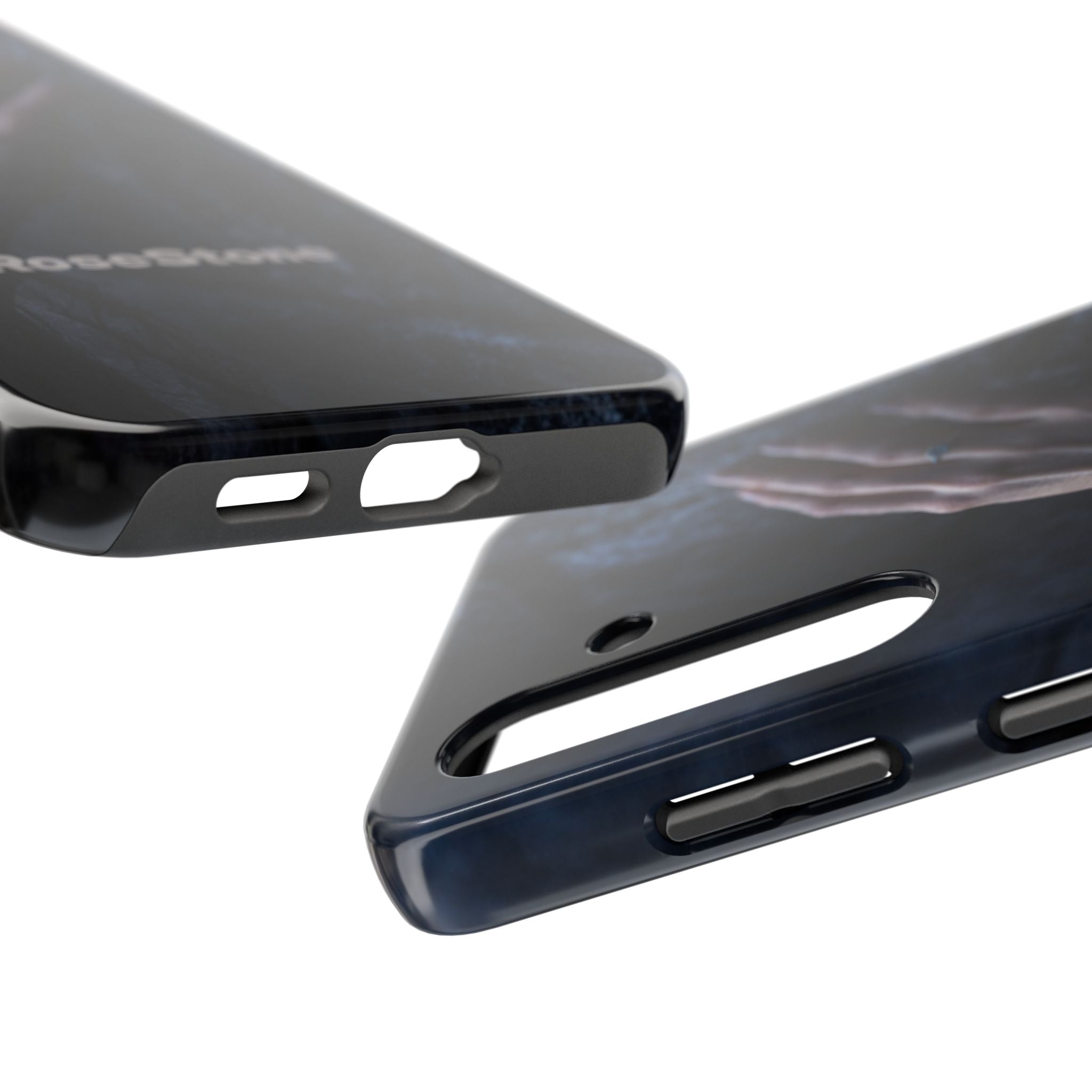 RoseStone Dark Aesthetic iPhone Case | Moody Hand on Stone Gothic Phone Case