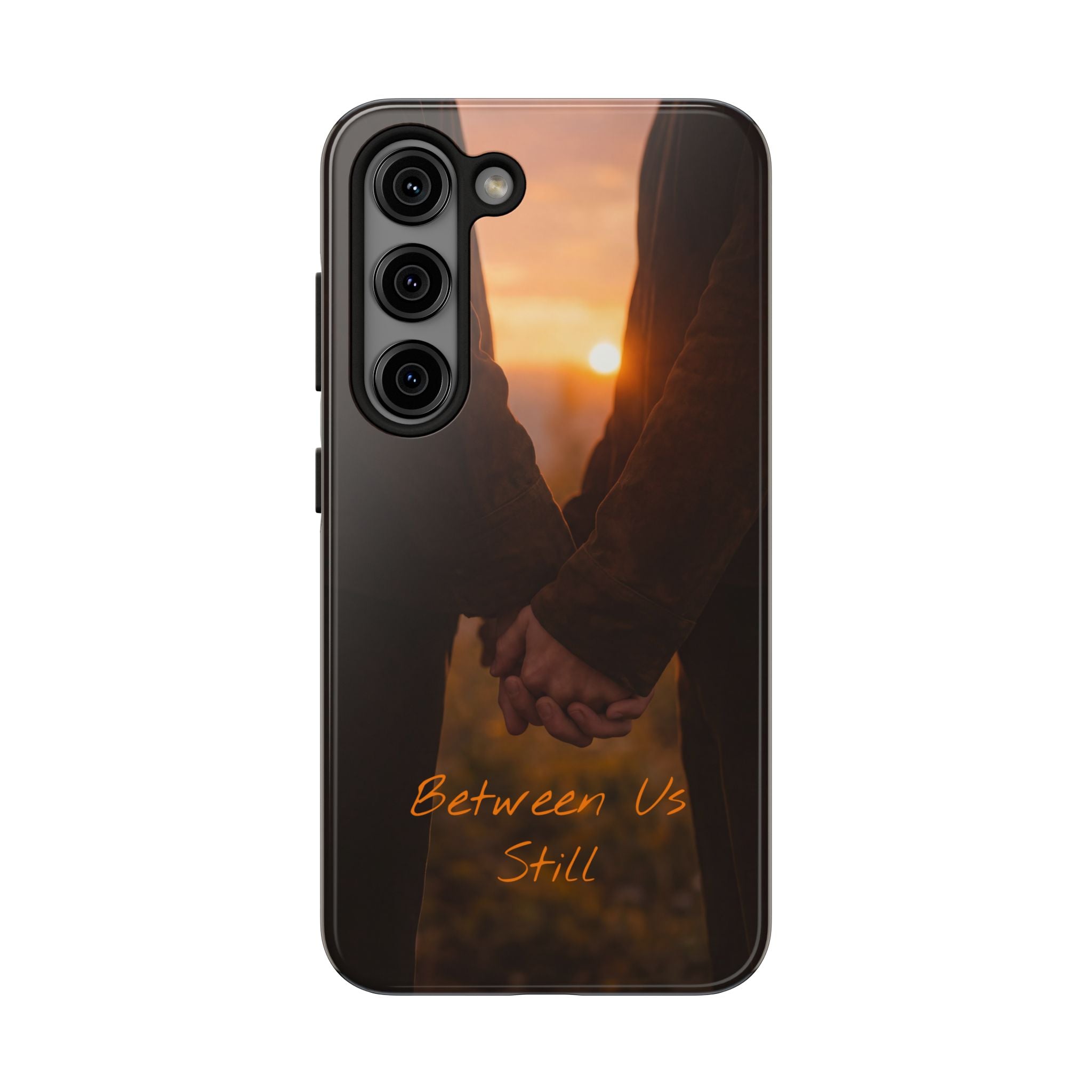 Couple Holding Hands Between Us Still Phone Case | Romantic Sunset Relationship