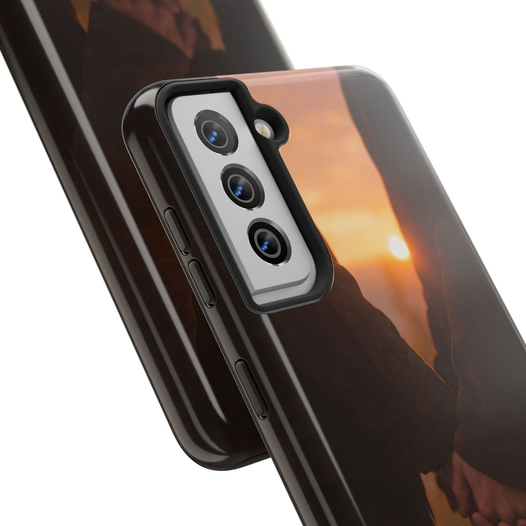 Couple Holding Hands Between Us Still Phone Case | Romantic Sunset Relationship