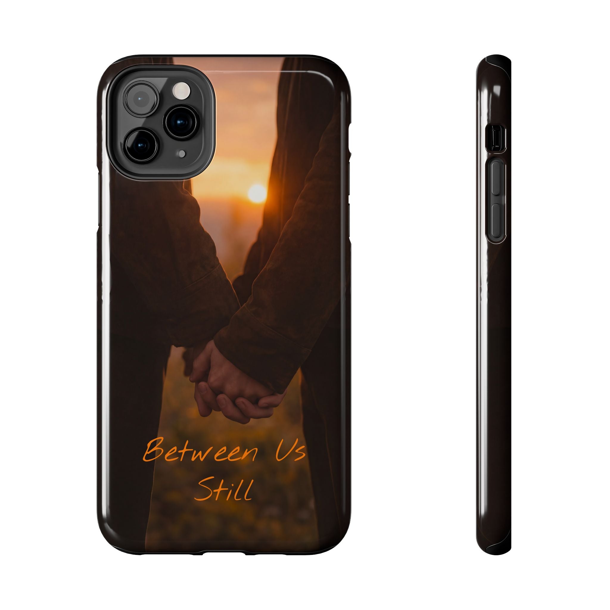 Couple Holding Hands Between Us Still Phone Case | Romantic Sunset Relationship