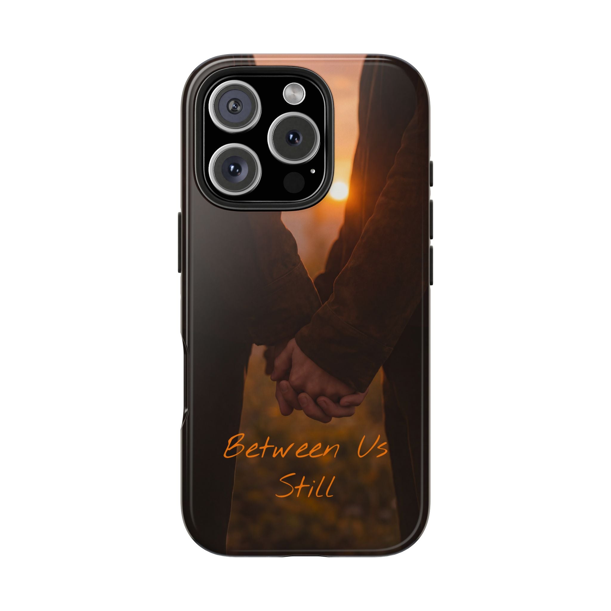 Couple Holding Hands Between Us Still Phone Case | Romantic Sunset Relationship