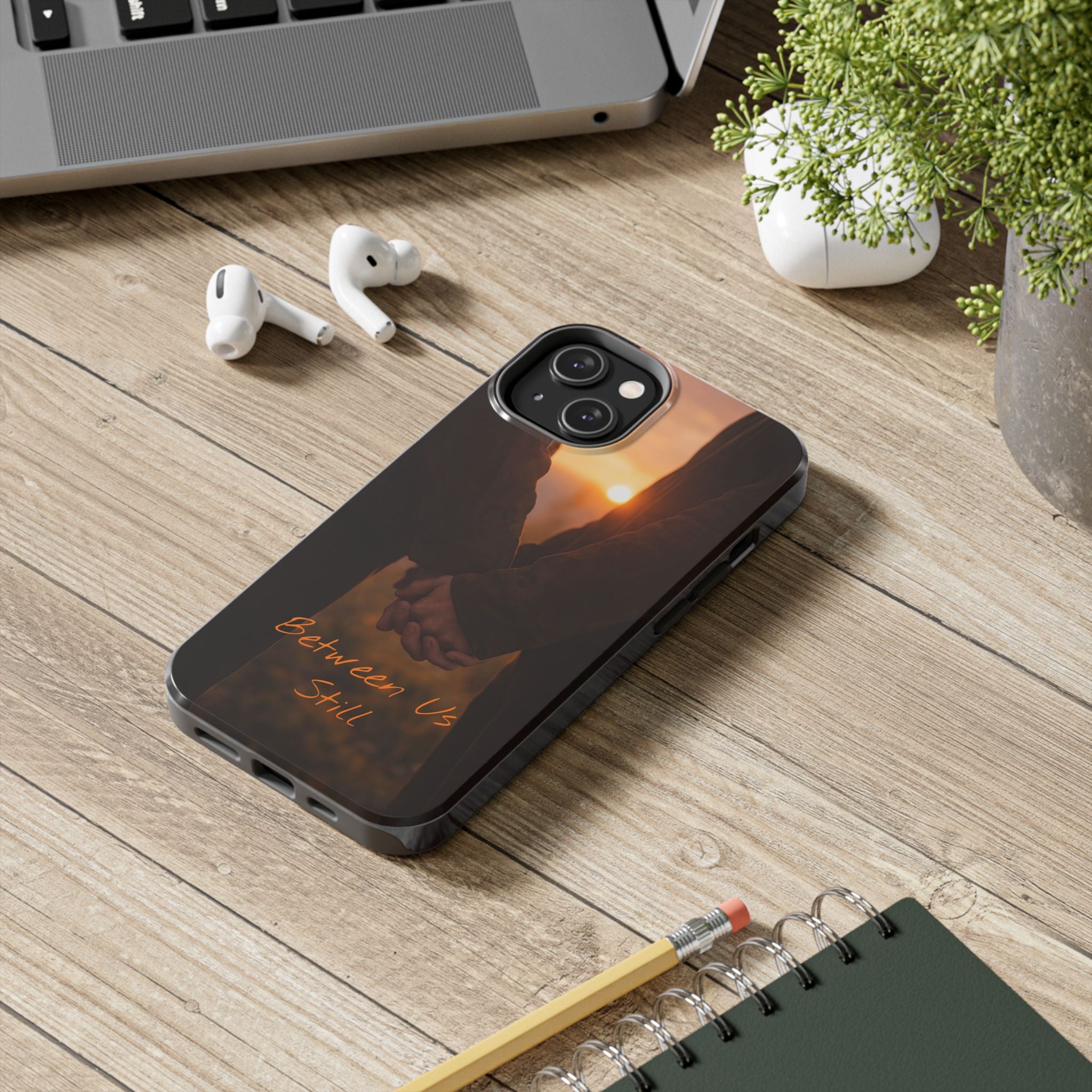 Couple Holding Hands Between Us Still Phone Case | Romantic Sunset Relationship