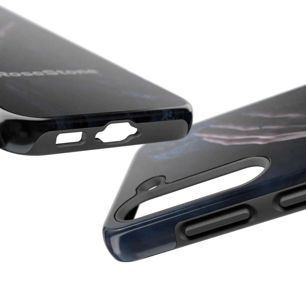 RoseStone Dark Aesthetic iPhone Case | Moody Hand on Stone Gothic Phone Case