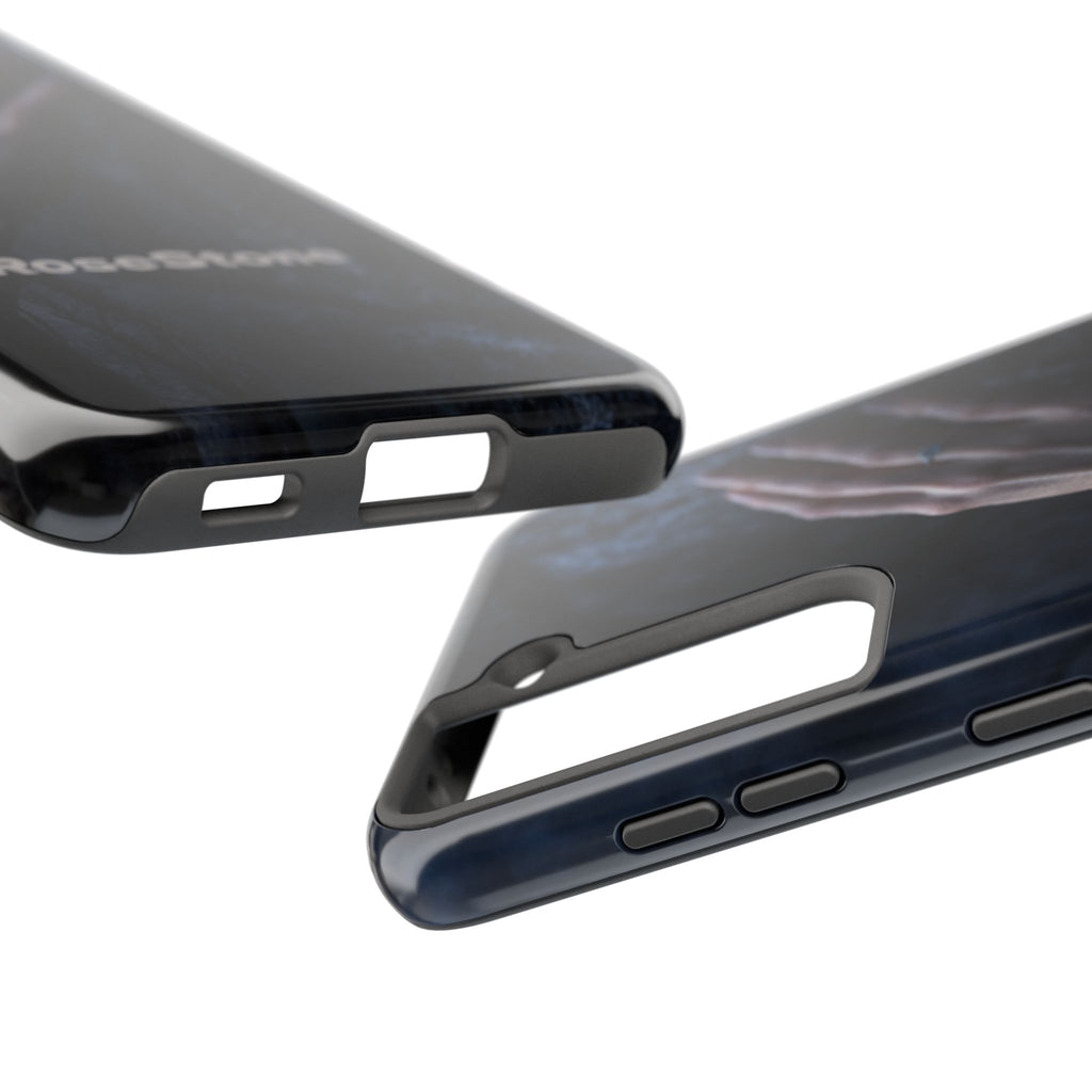 RoseStone Dark Aesthetic iPhone Case | Moody Hand on Stone Gothic Phone Case