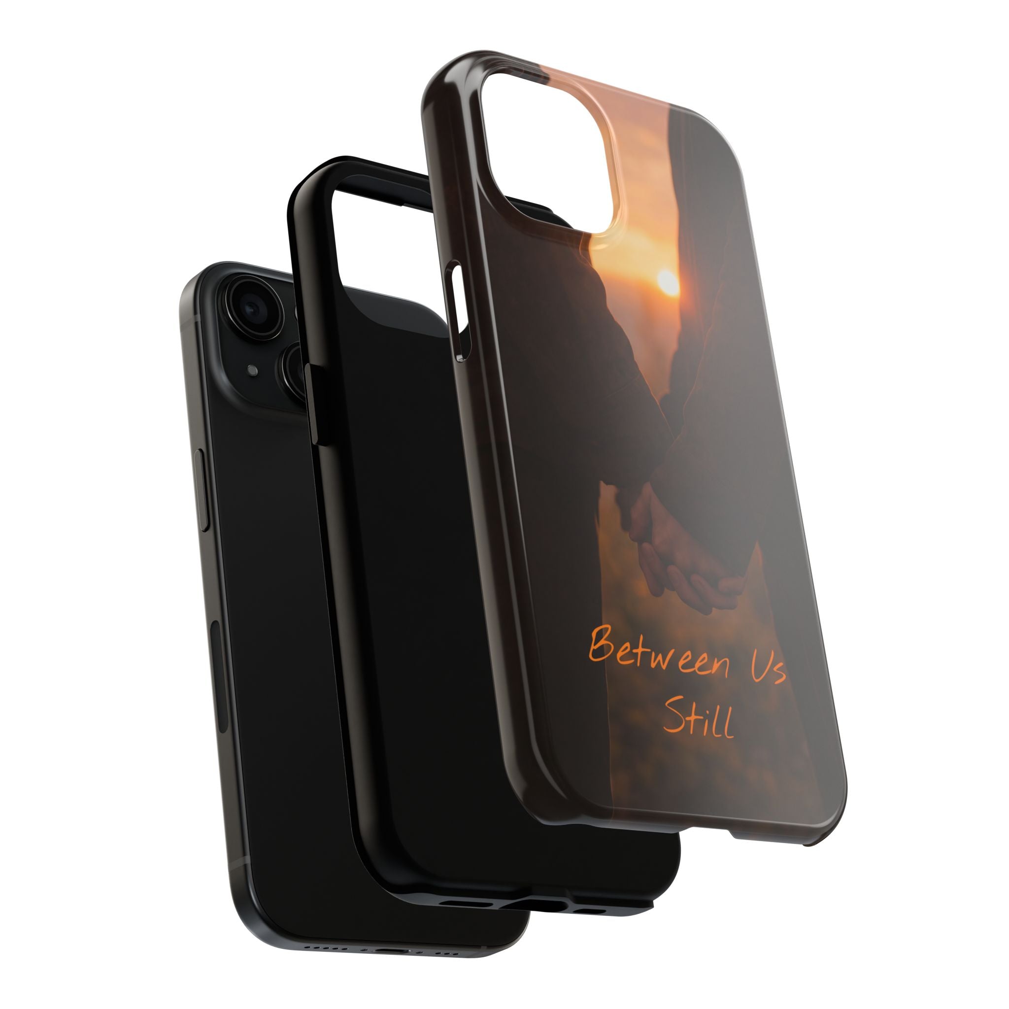 Couple Holding Hands Between Us Still Phone Case | Romantic Sunset Relationship