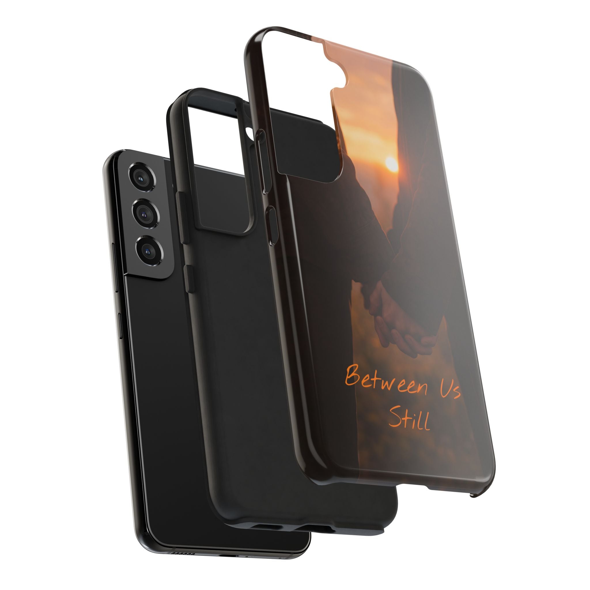 Couple Holding Hands Between Us Still Phone Case | Romantic Sunset Relationship