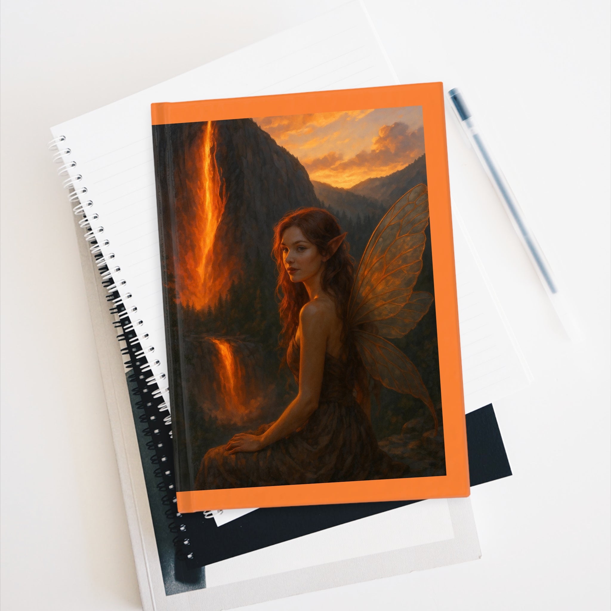 Firefall Fairy Journal | Blank Hardcover Notebook | Fantasy Writing Journal | Magical Gift for Her