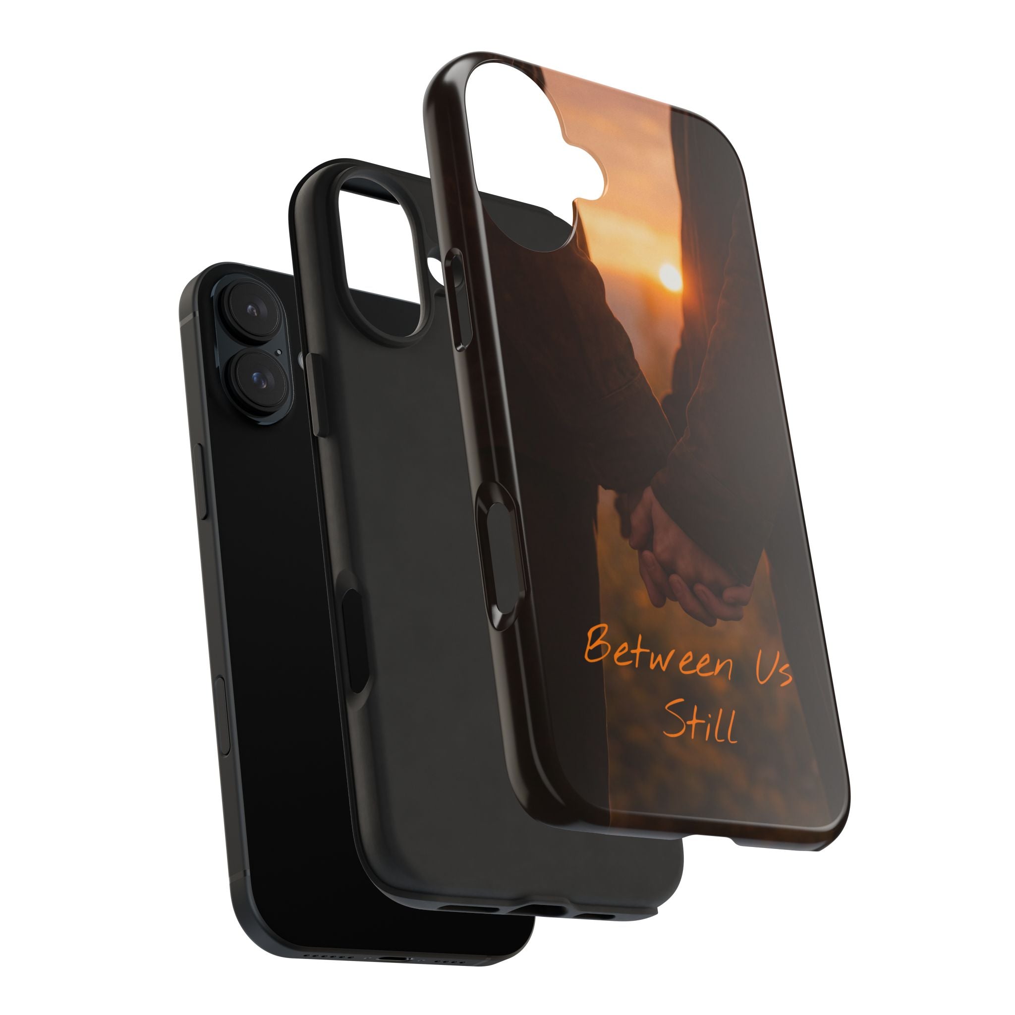 Couple Holding Hands Between Us Still Phone Case | Romantic Sunset Relationship