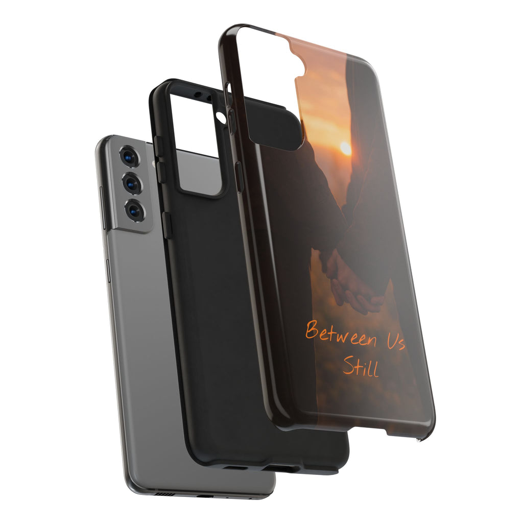 Couple Holding Hands Between Us Still Phone Case | Romantic Sunset Relationship