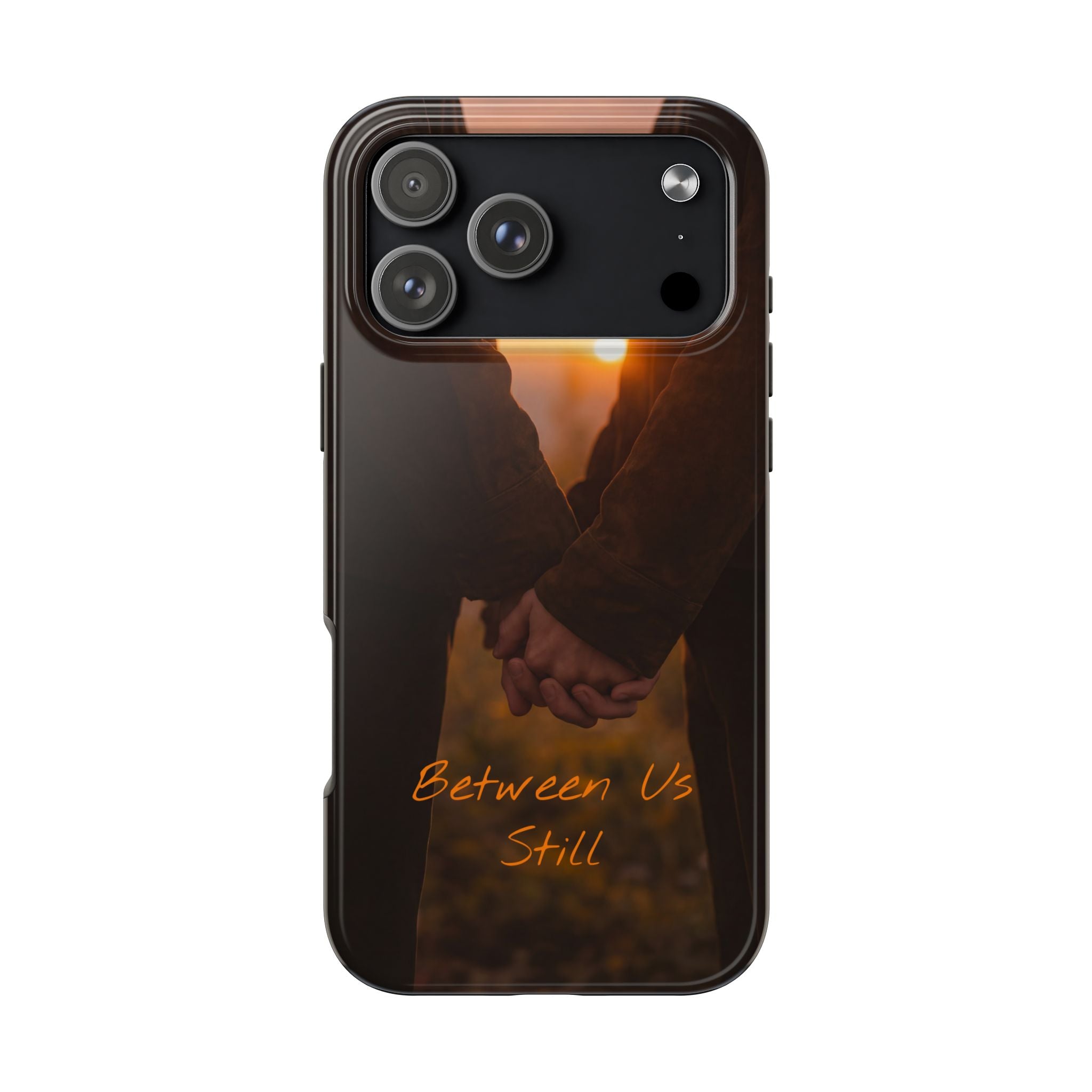 Couple Holding Hands Between Us Still Phone Case | Romantic Sunset Relationship