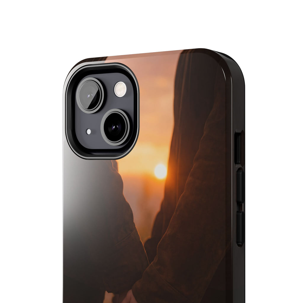 Couple Holding Hands Between Us Still Phone Case | Romantic Sunset Relationship