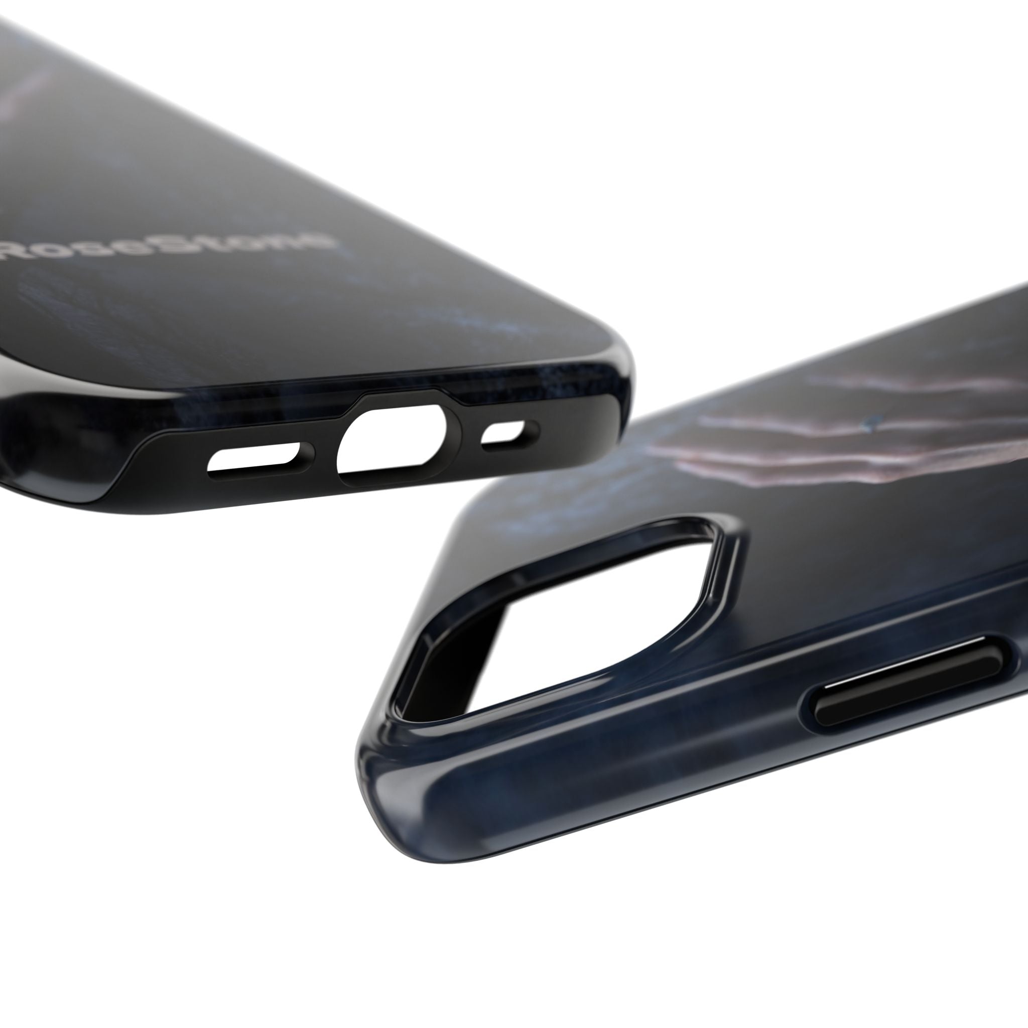 RoseStone Dark Aesthetic iPhone Case | Moody Hand on Stone Gothic Phone Case