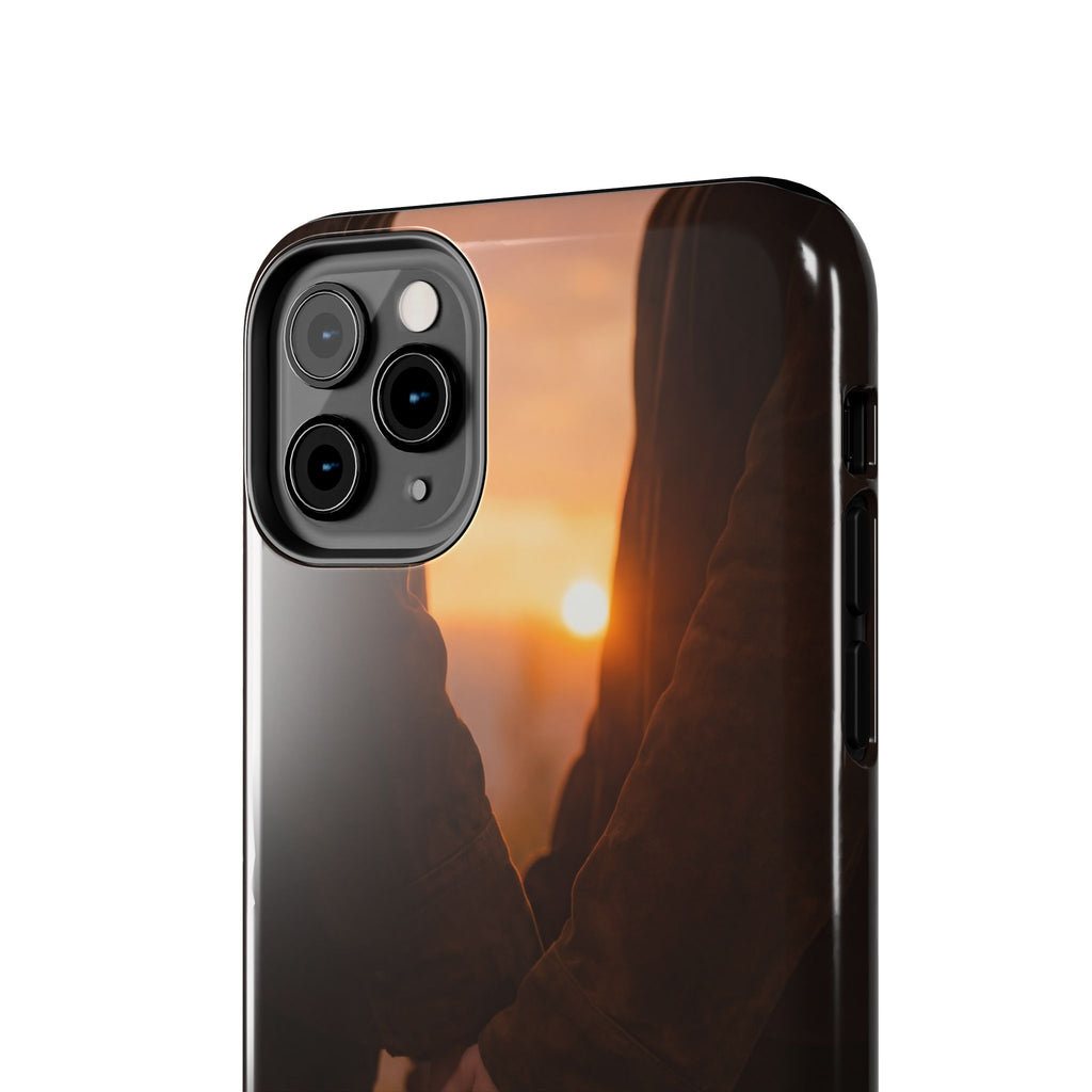 Couple Holding Hands Between Us Still Phone Case | Romantic Sunset Relationship
