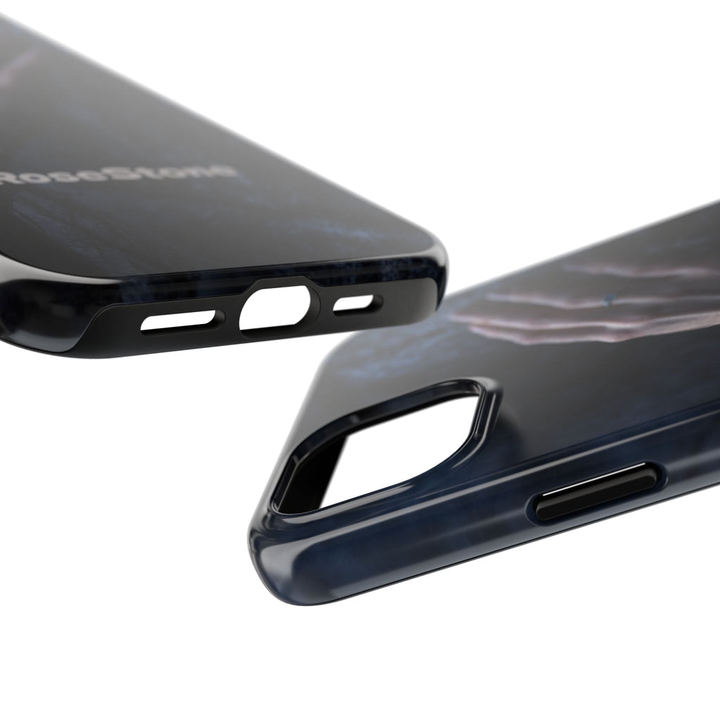 RoseStone Dark Aesthetic iPhone Case | Moody Hand on Stone Gothic Phone Case