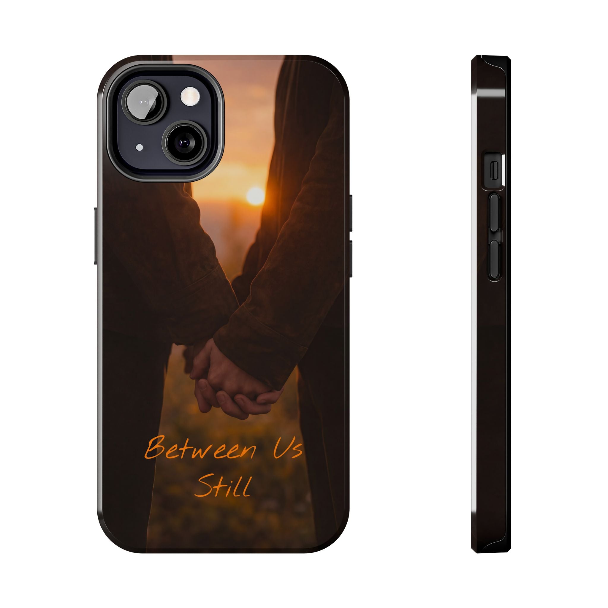 Couple Holding Hands Between Us Still Phone Case | Romantic Sunset Relationship