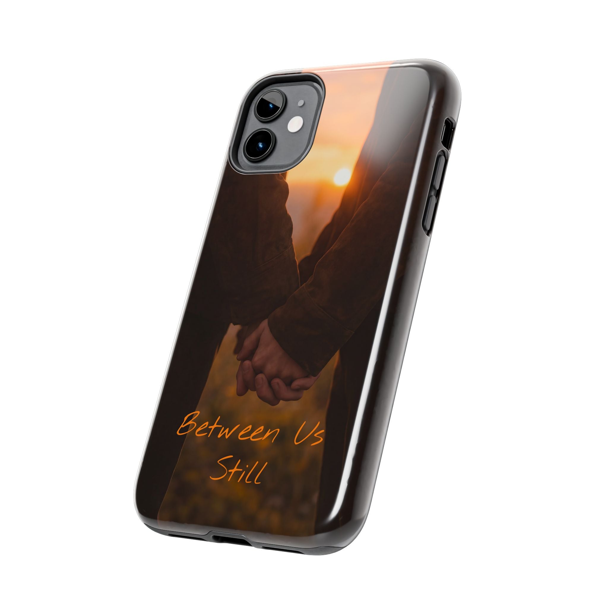 Couple Holding Hands Between Us Still Phone Case | Romantic Sunset Relationship