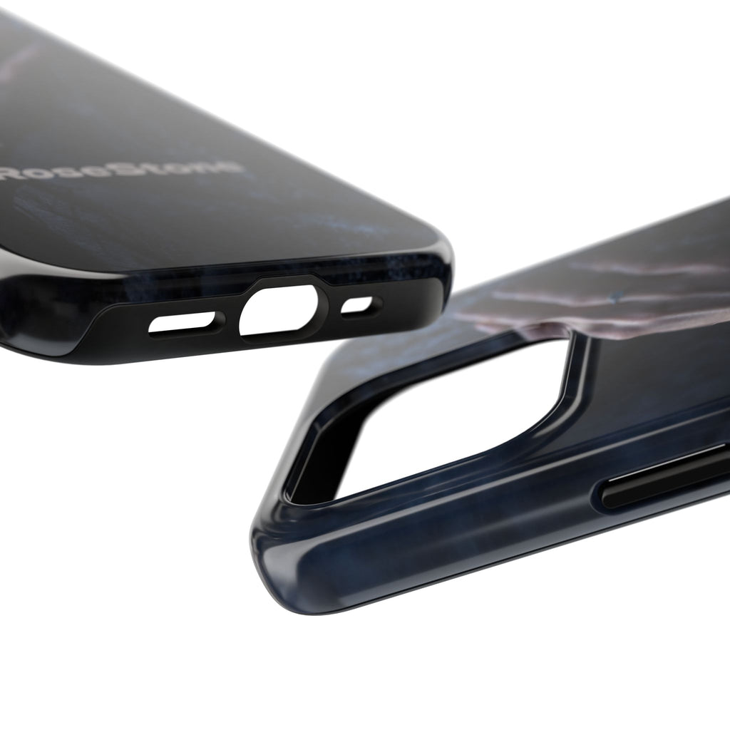 RoseStone Dark Aesthetic iPhone Case | Moody Hand on Stone Gothic Phone Case