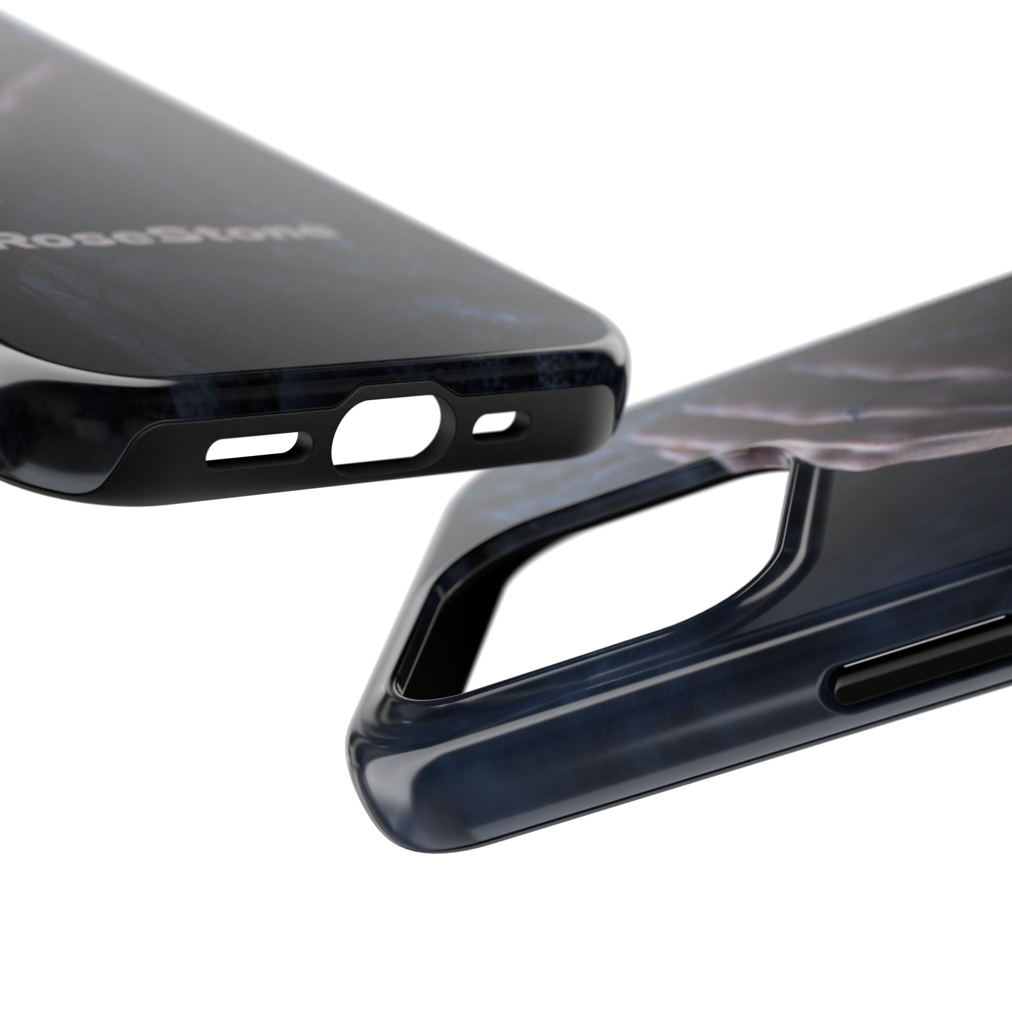 RoseStone Dark Aesthetic iPhone Case | Moody Hand on Stone Gothic Phone Case